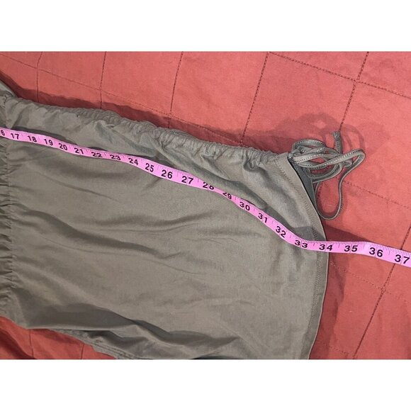 Bardot Toni Shoulder Pad Mini Dress In Olive Green Women size Small - Picture 12 of 16